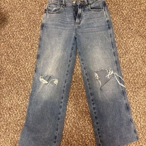 Pacsun Blue Ripped Baggy Jean 25